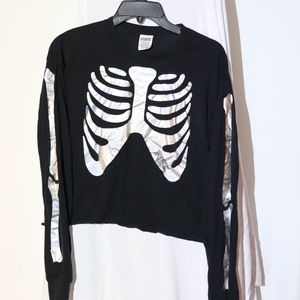 PINK Halloween Crop Longsleeve